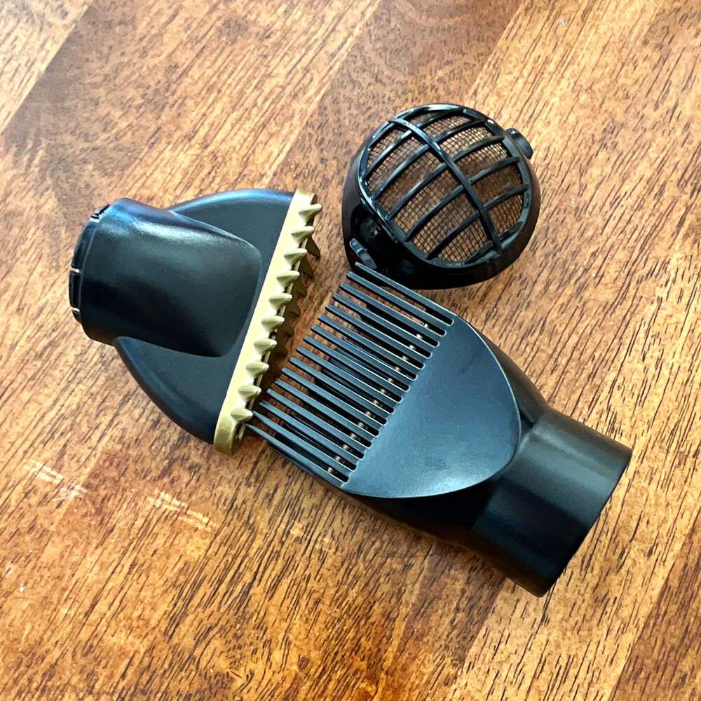 Universal Brush Head/Tool Attachment Set 3-Piece Black Plastic